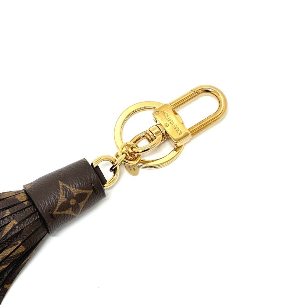 LOUIS VUITTON MP1768 Tassel Keychain Bag Charm Monogram Canvas Women's Brown - Picture 2 of 9